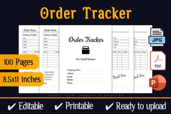 Download Order Tracker Logbook KDP Interior - Order tracker Collection