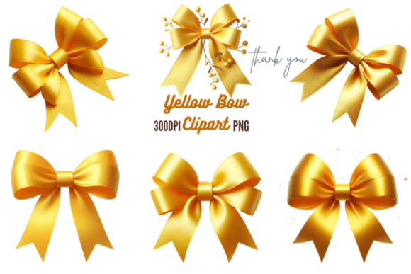 Download Yellow Coquette Bow Clipart - Premium Resources