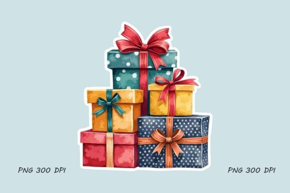 Download Colorful Stacked Gift Boxes with Bows - Premium Resources