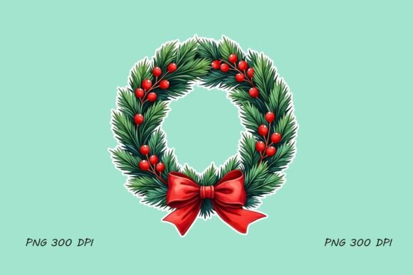 Download Festive Christmas Wreath with Red Bow - Premium Resources